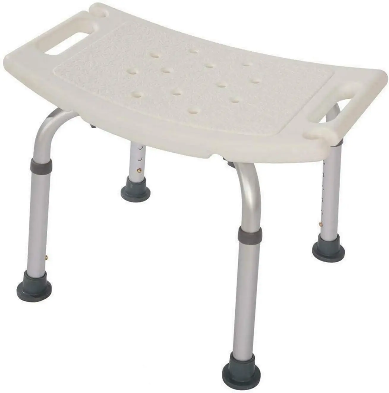 bathroom disabled old white shower seat height adjustable square Shower Stool with Suction Feet