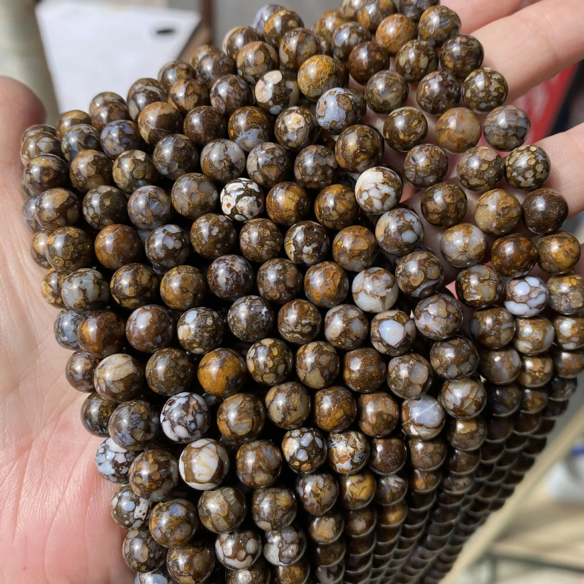 Factory Price 6/8/10mm Natural Stone Beads Ruby zoisite Leopardskin jasper Lemon jade Natural Stone Beads For Jewelry Making