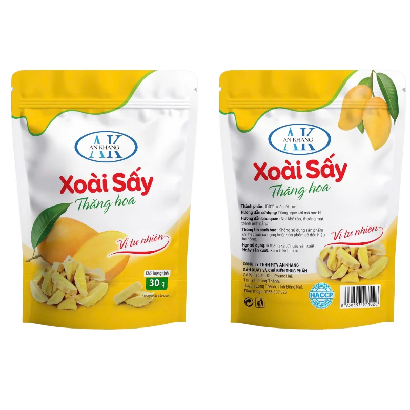 Good For Health 100% Dried Mango Dried Fruit Organic Low Fat HACCP Certificate Plastic Bag Packaging Vietnamese Supplier