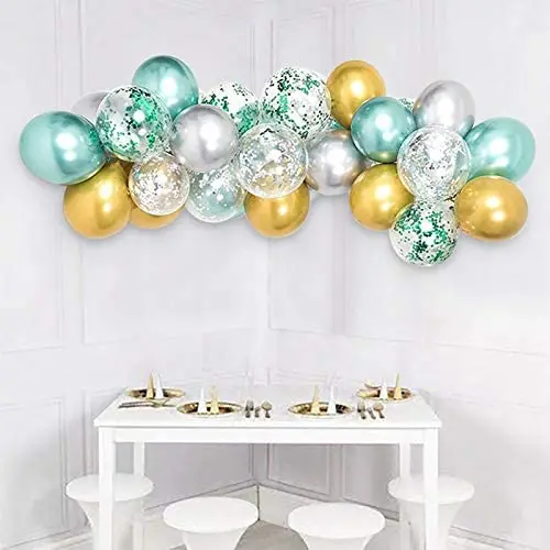 2024 Fashion birthday party wedding room scene decoration balloon transparent latex balloon confetti balloons