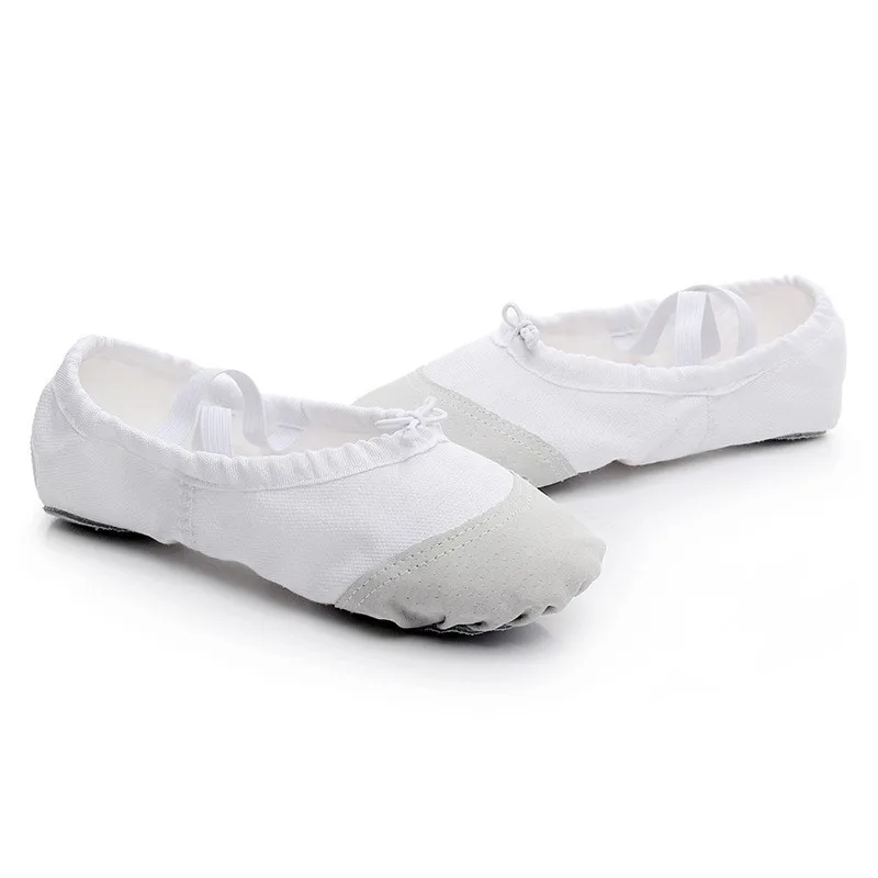 Colorful Classic Tan Ballerina Slippers Flats Ballet Brown Canvas Ballet Shoes Dance for Women and Girls Kids