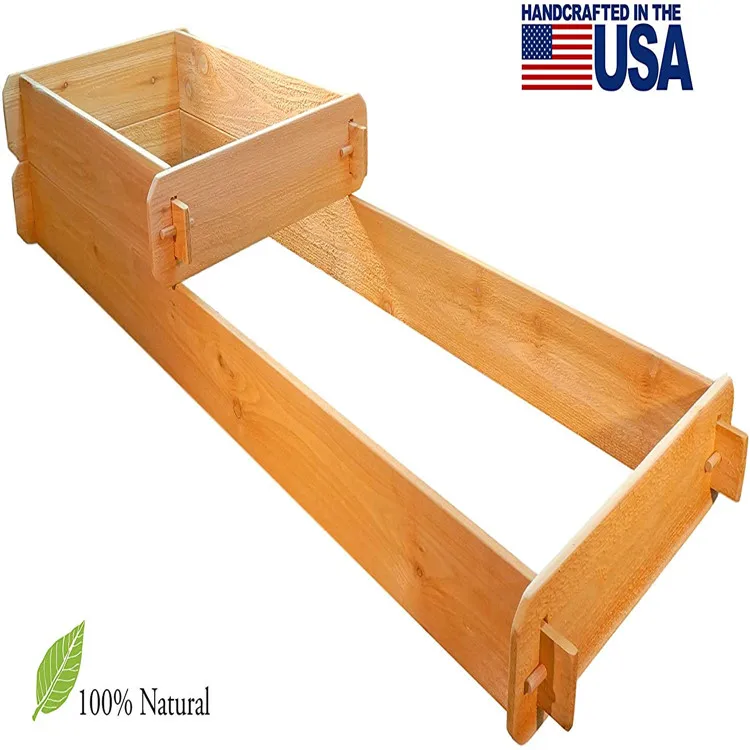 Gardens Raised Bed Kit 2 Tiered (2x3 2x6) Western Red Cedar with Mortise and Tenon Joinery 2 Feet x 6 Feet