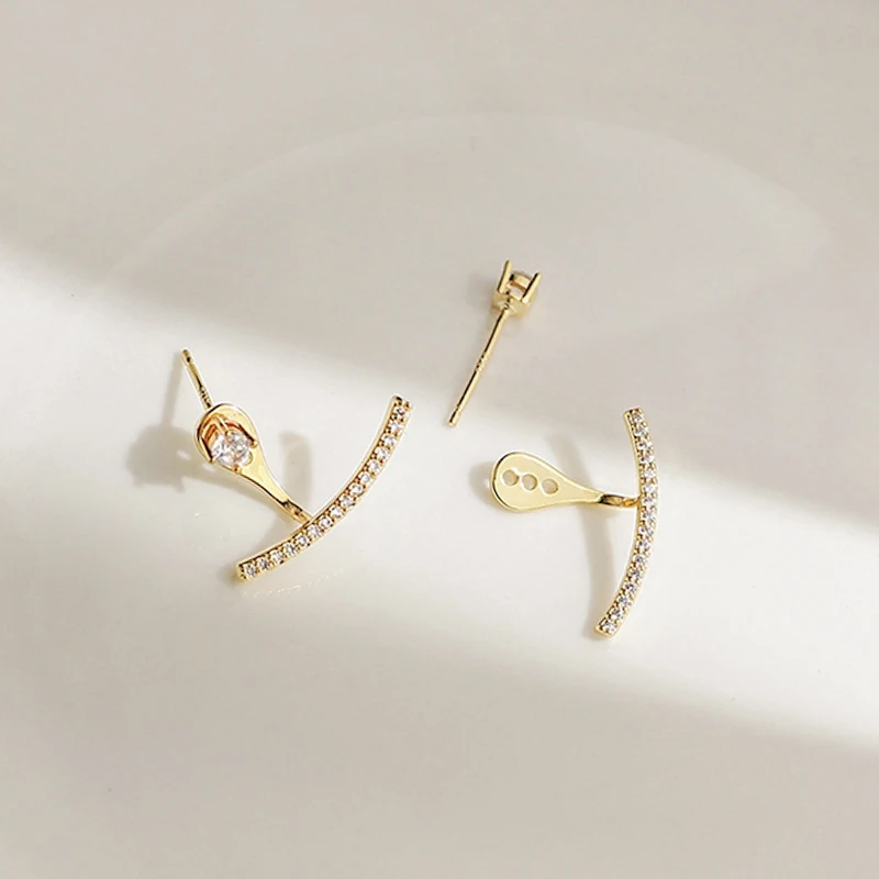  ED64350 Korean fashion gold plated women jewelry smile stud