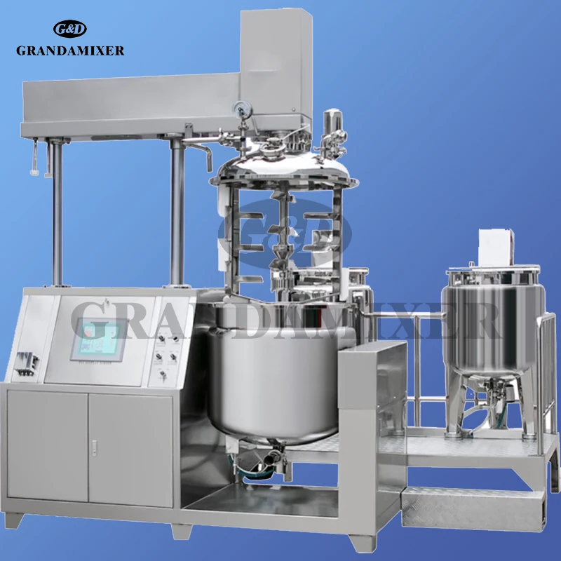 Best price liquid emulsify homogenizer machine electric steam heating mixer jacketed stainless steel mixing tank with agitator