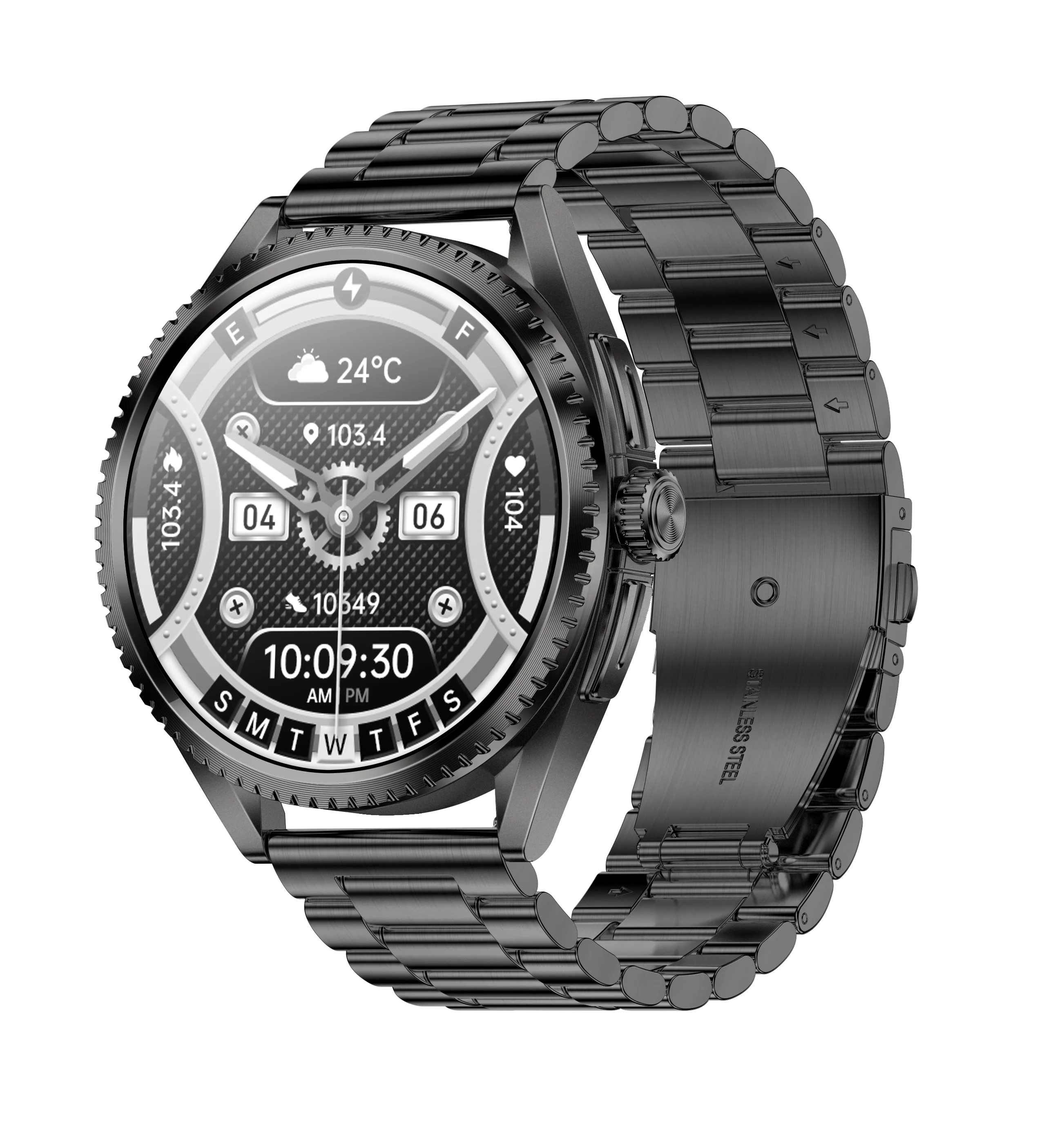 1.75-Inch Amoled Bt Talk Ip67 Deep Waterproof Smart Bracelet Multi Sport Mode Monitoring Round Screen Gf52 Smart Watch