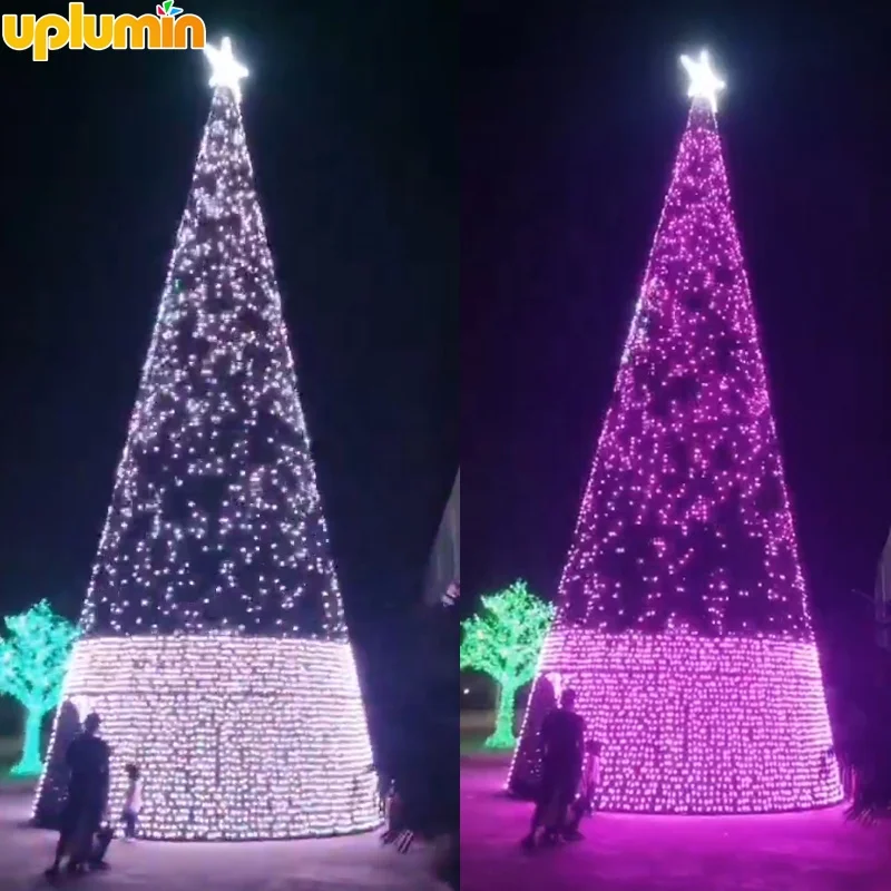 Uplumin Christmas Tree DMX Animated Led Programmable Motif Light Decoration Shopping Mall Giant LED Tree Light
