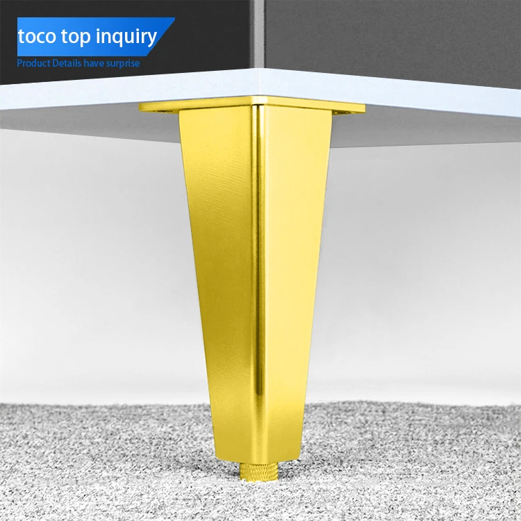 Toco Metal Aluminum Dining Coffee Table Legs For Luxury Furniture Silver Stainless Steel Furniture Legs Frame Raiser Protector