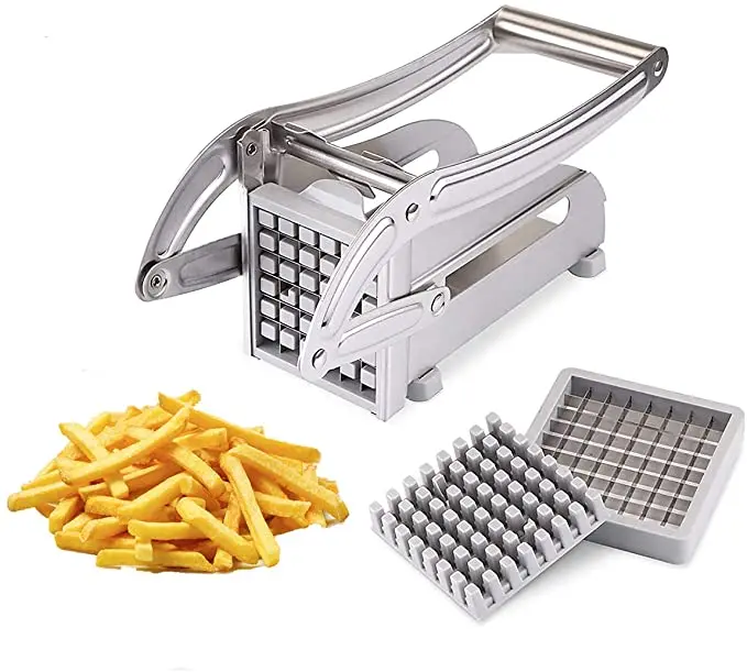 Manual French Fries Cutter  Stainless Steel Meat Chips Slicer Potato Cutter potato chipper