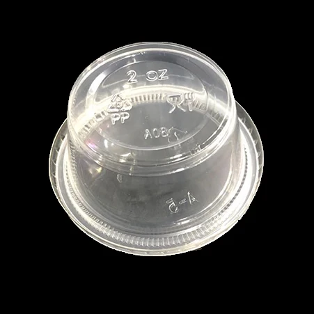 2oz Airline clear disposable plastic pp sauce cups and lids cooked food deil delicatessen container