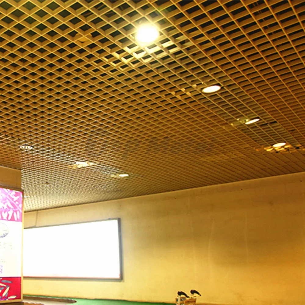 Interior aluminum ceiling square pass grille