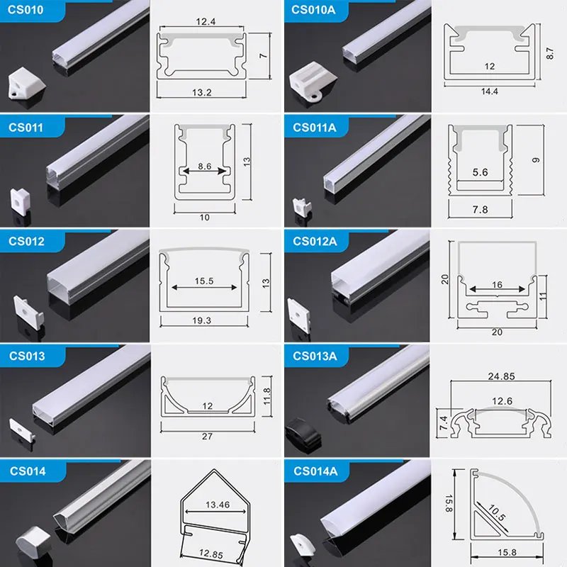 OEM ODM Indirect leds Aluminum Profile PC Cover LED Strip Light Cover For Strip light