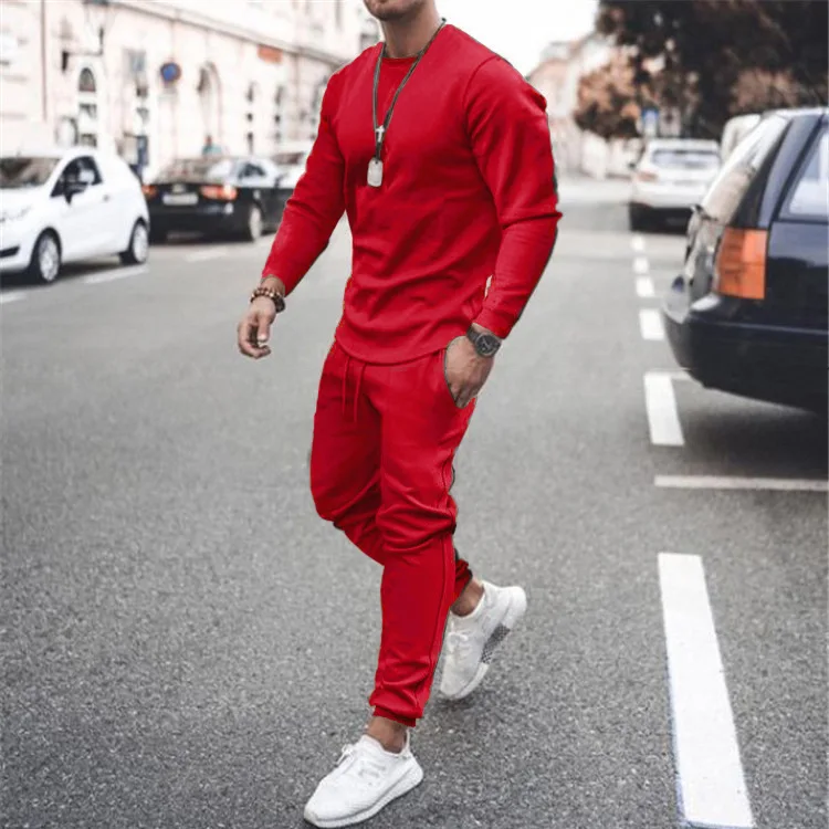 Marvili New Style Long Sleeve Leisure Suit Trend Fashion Sports Two Piece Set Jogging Suits For Men Clothing