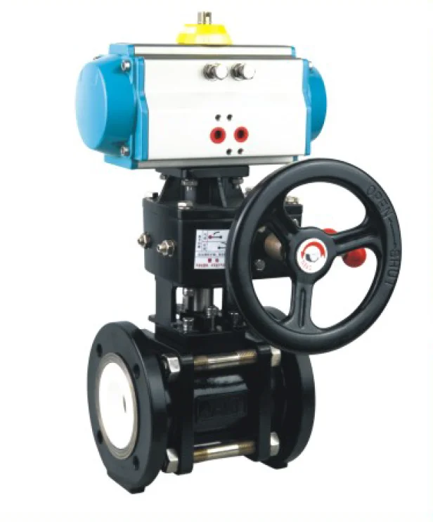 Ceramic Lined valve Wafer Ceramic Double Gate Valve Handwheel