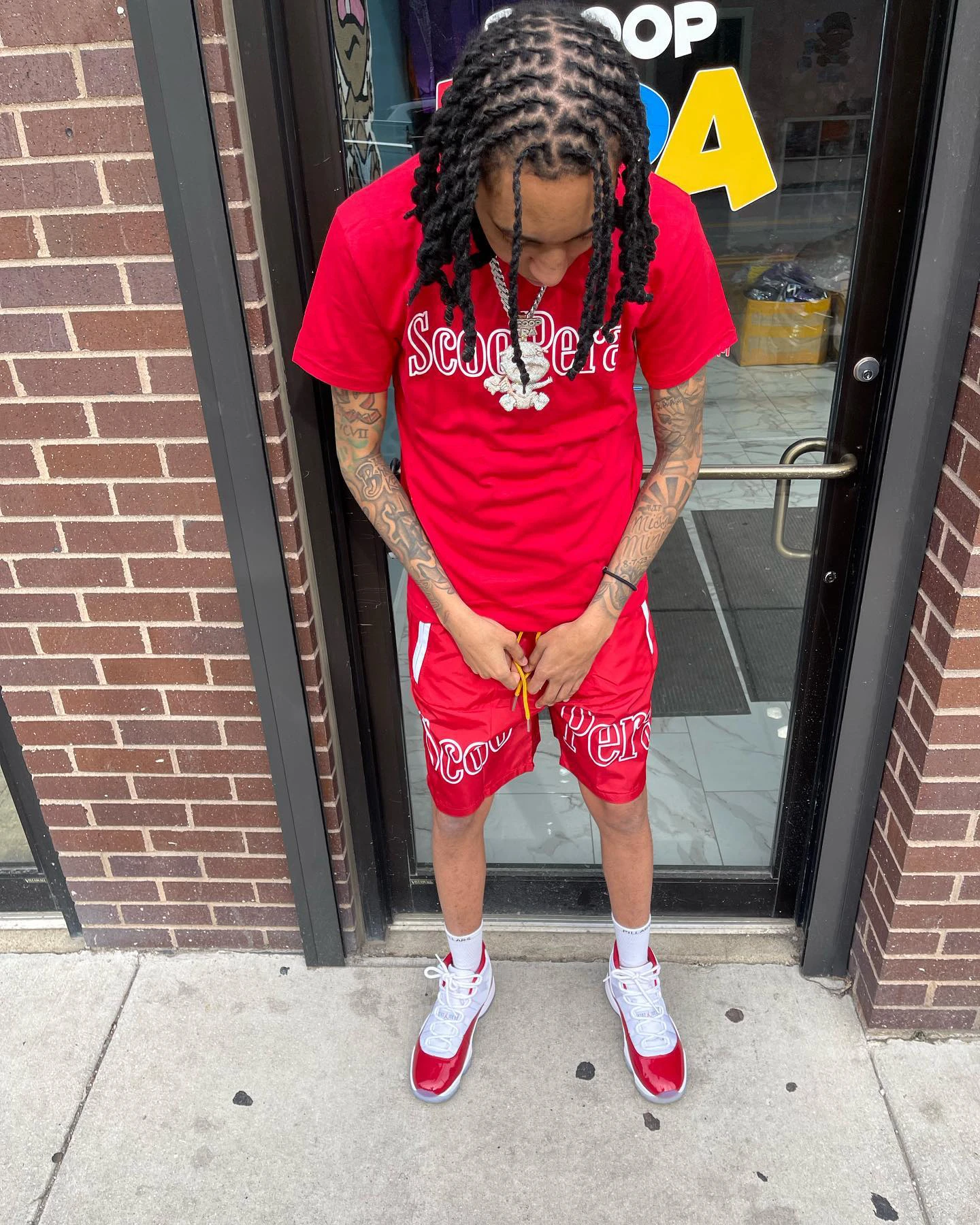 Custom Logo Cotton Printing T-shirts and Noly Polyester Shorts 2 Pcs Set Tracksuit Men Sweatsuit Suits for Men