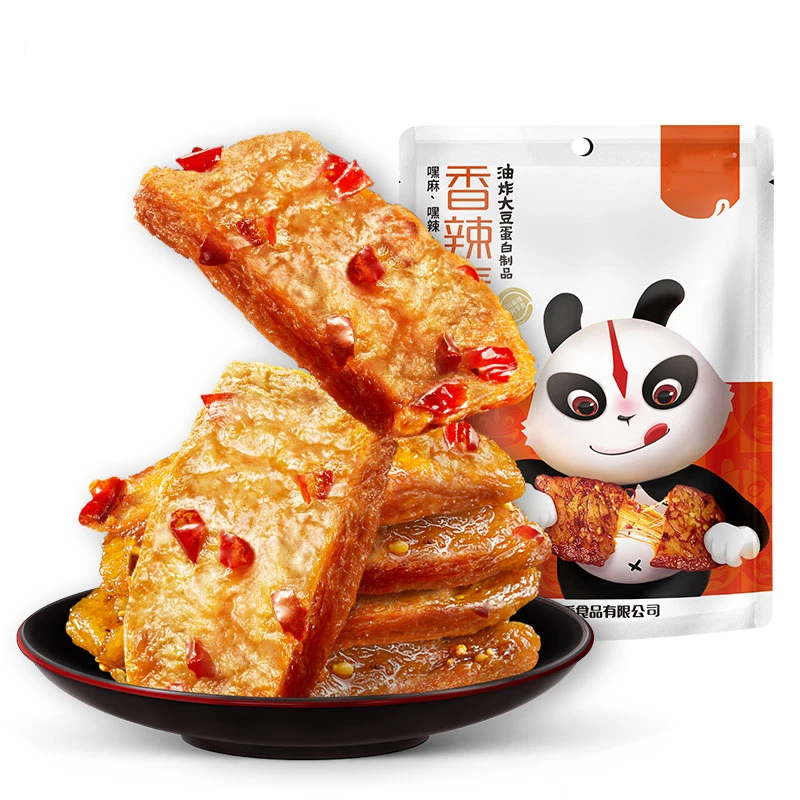Пряная полоса 100 г, соевые бобы, пряные закуски, мясо для рук, оптовый Производитель, оптовая продажа, OEM, Пряная закуска для глютена, латиао, веганская еда