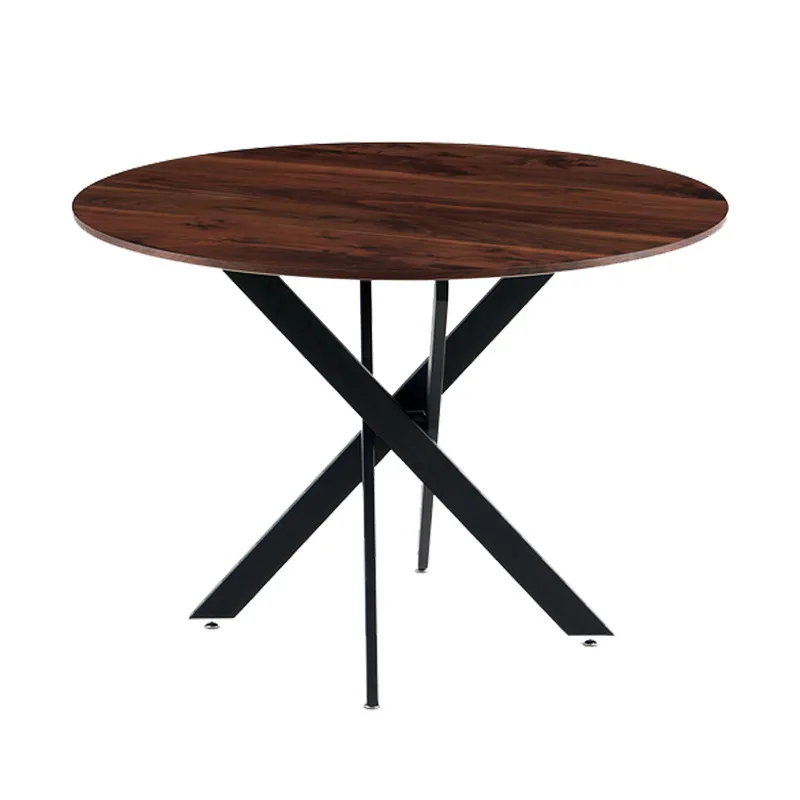 designer cross 4 legs 80*80 cm round wooden dining table dining table living room  modern tables
