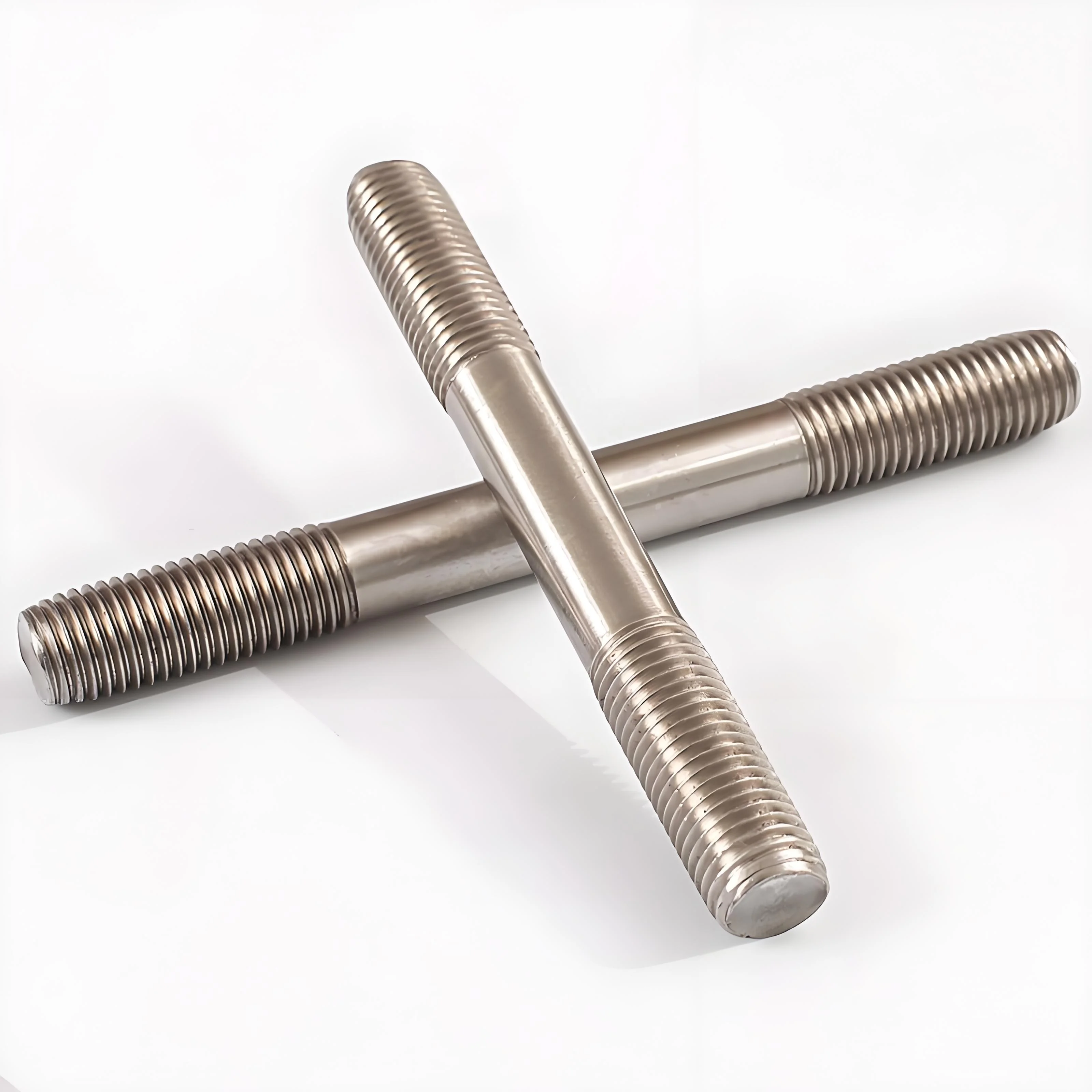 M3 Stainless Steel Double-Head Bolts Two Teeth Extension Screw Stud Fasteners Hex Bolt Anchor Bolt Extension