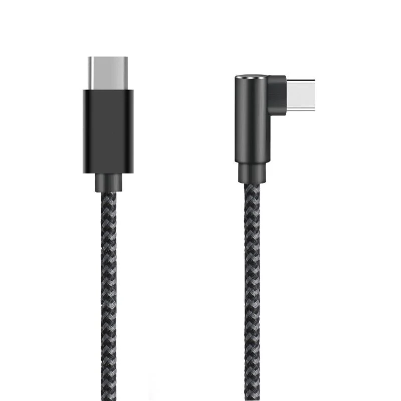 90 Degree Elbow 2m USB Type C to USB Type C Cable For Samsung Xiaomi Macbook 60W Fast Quick Charger Cord PD Type-c Cable