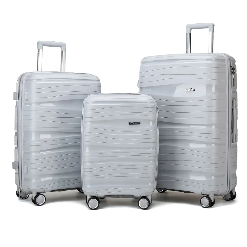 Factory Wholesale PP Valise  Trolley Luggage Carry on Suitcase Set Travel  Luggage