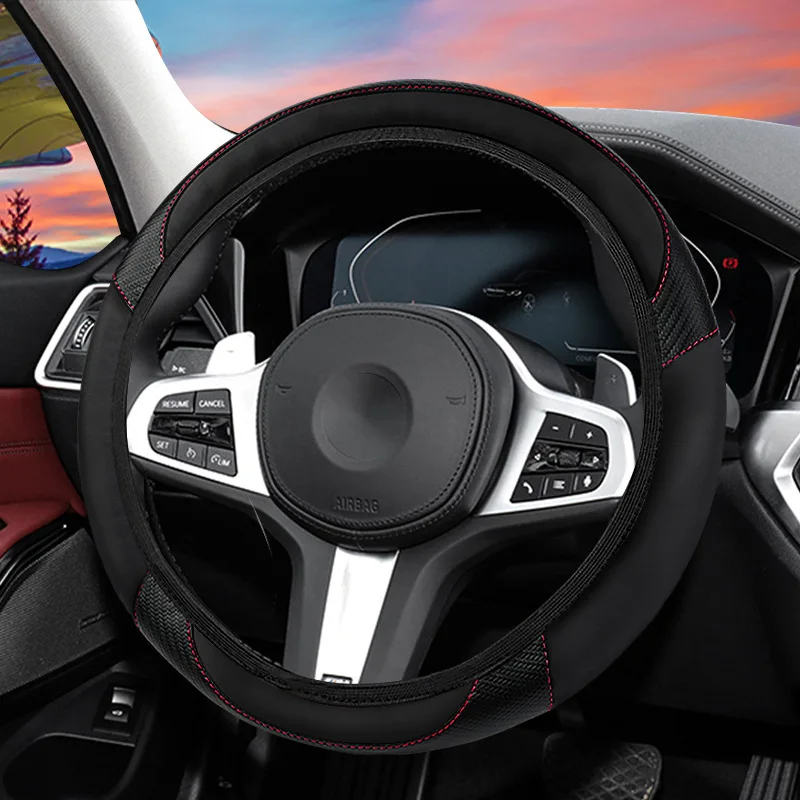 Elasticity band car steering cover leather steering wheel cover without inner rubber