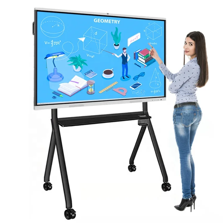100 Inch Black China Custom Electric 82 Inch Kids  Lcd Removable Interactive Touch Screen White Board Whiteboard With Stand