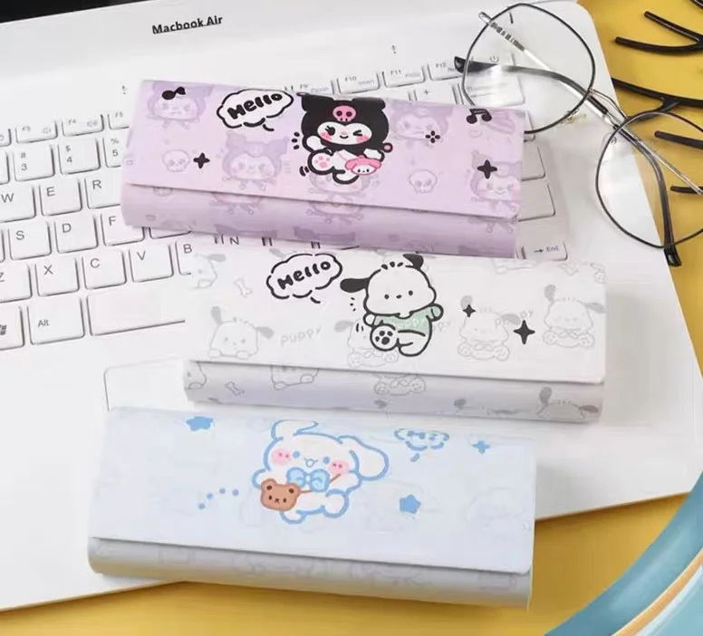 Children Glasses Cases Custom Logo Cartoon Printed Portable Eye Glasses Case Waterproof PU Leather Storage Glasses Box