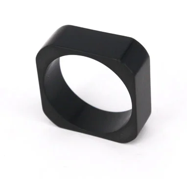 custom made jewelry Black Titanium Rings Fashion engraveable products ring trendy hip hop hand engraved titanium nut ring