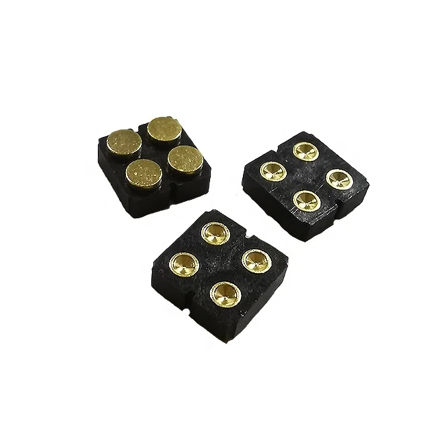 4 pin connector Brass total height 2mm Pin Gold Type Plating Male Plunger pogo pin female
