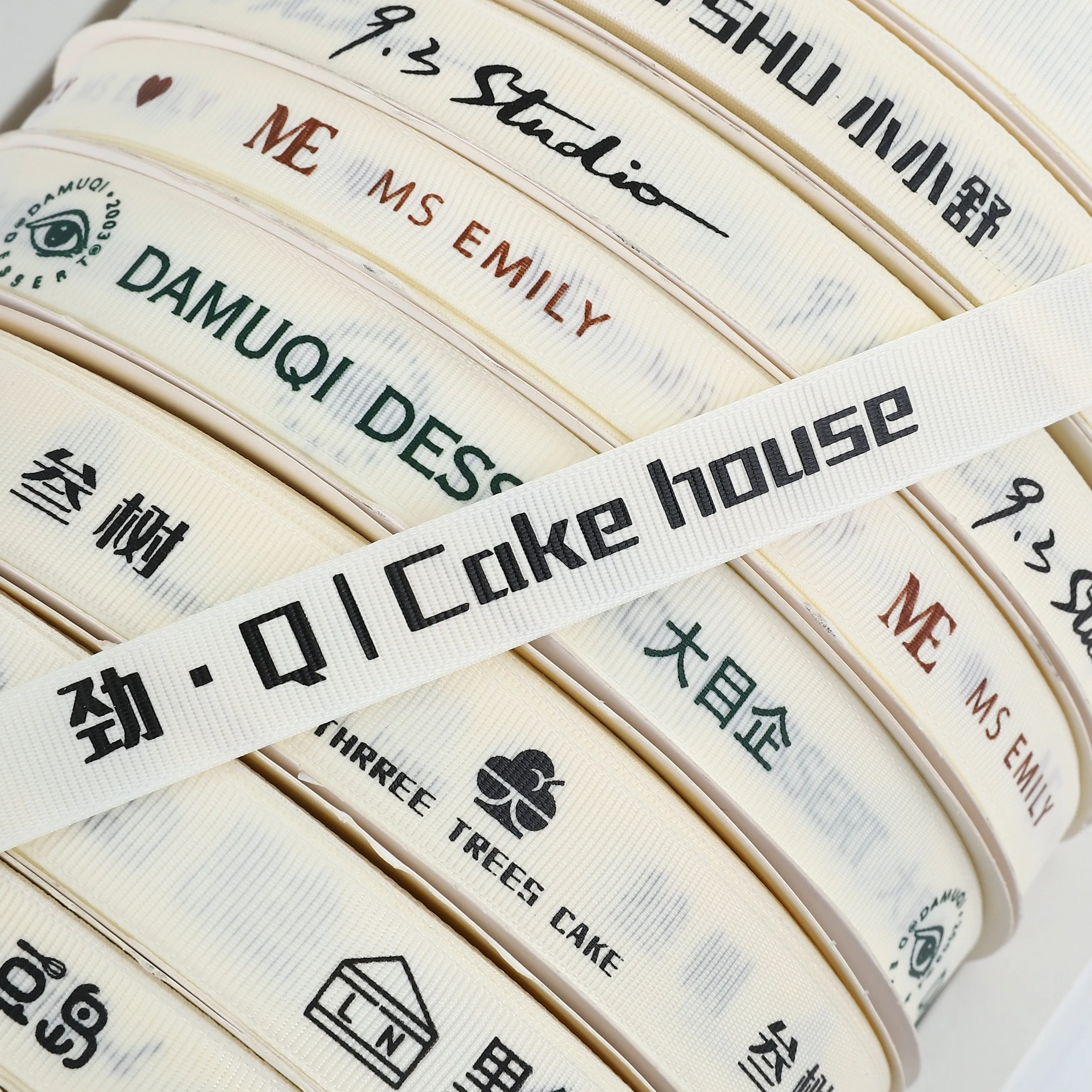 Hot Sale Factory Wired Wreath Ribbons With Logo Embossedlogo Printed Gift Ribbons Printed Ribbon Custom
