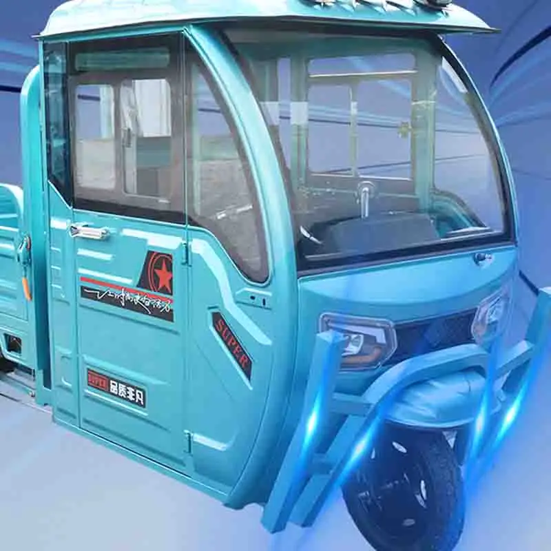 Оптовая продажа сделанный в Китае Электрический трехколесный велосипед закрытый грузовой сельскохозяйственный грузовик