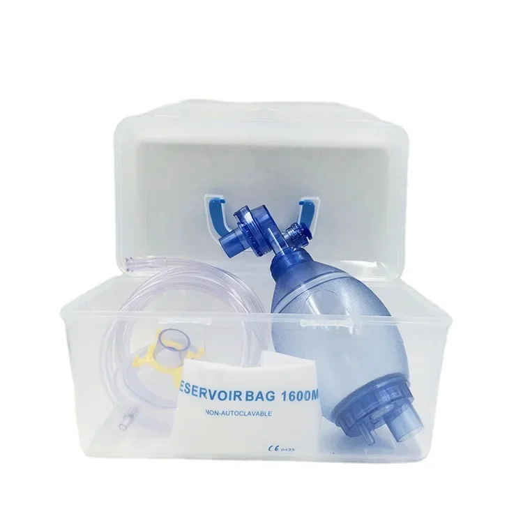 Disposable Plastic First Aid Box PVC Emergency Manual Resuscitator