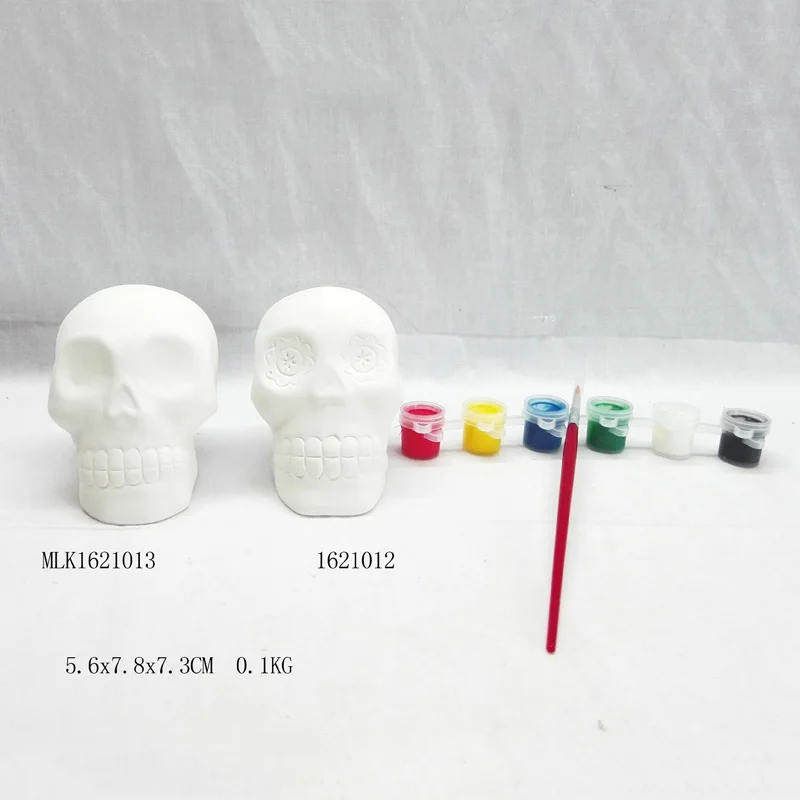 Wholesale Halloween Bisque Ceramics DIY Coating Unpainted Crafts To Paint for Kids Supermarket