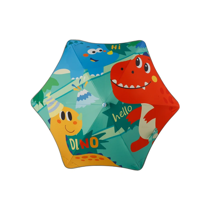 New cartoon design custom printed children umbrella cute kid umbrella secure edging black coated umbrella with safe handle