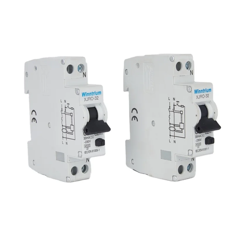 
SAA certified 6KA 1P+N RCD earth leakage modular circuit breaker new type 18mm single pole rcbo with overload protection 