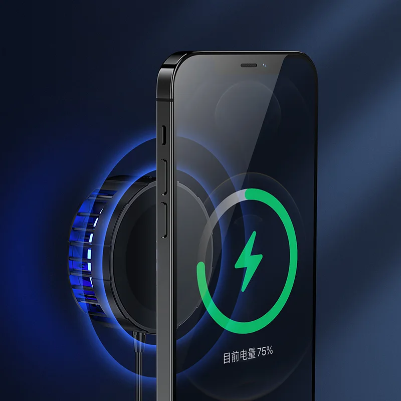 Игра магнитное Беспроводное зарядное устройство для охлаждения магнитное устройство для быстрой зарядки для ip 13 с воздушным охлаждением Беспроводная Быстрая зарядка