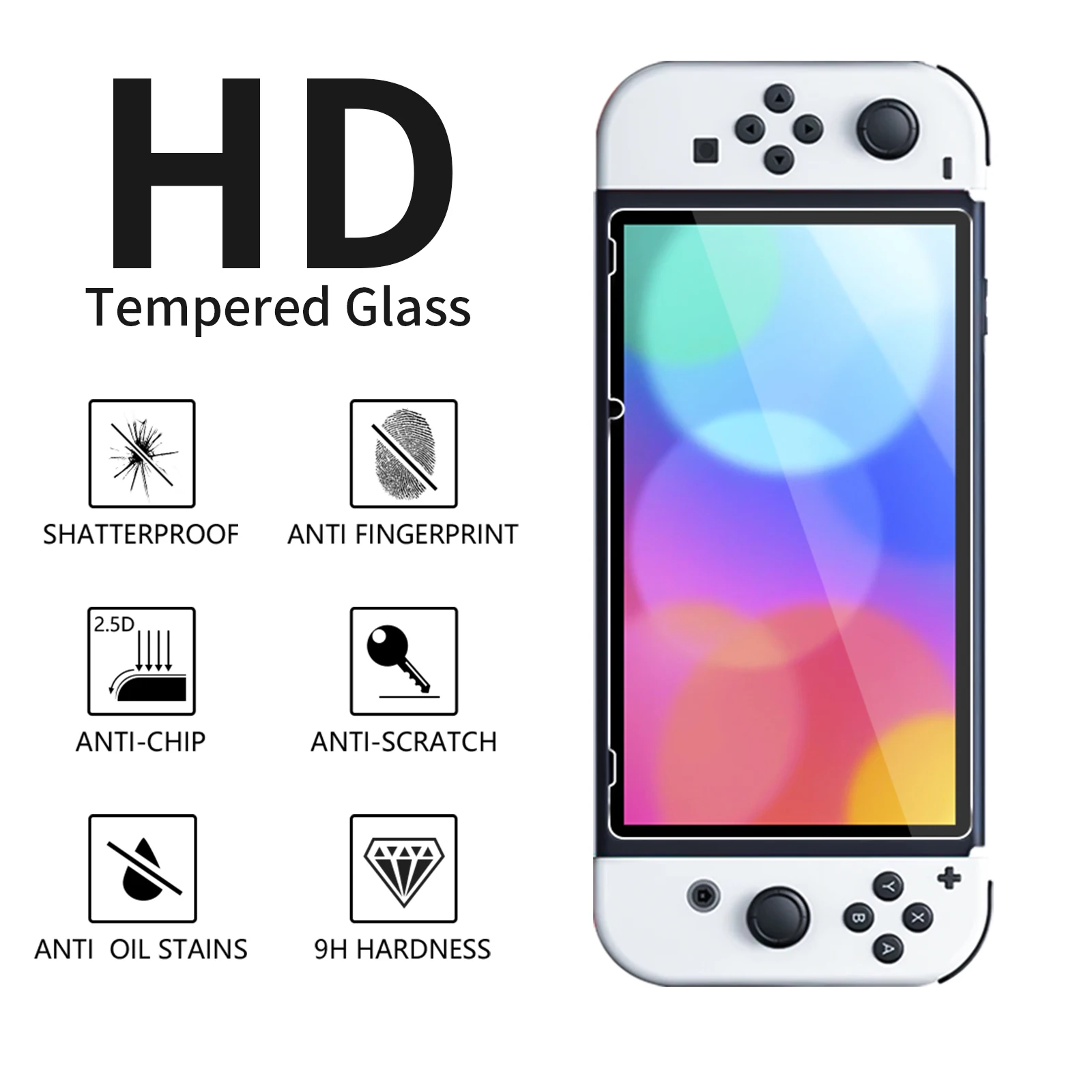 Защитная пленка для игрового 2.5D-экрана с защитой от отпечатков пальцев закаленное стекло экрана Nintendo
