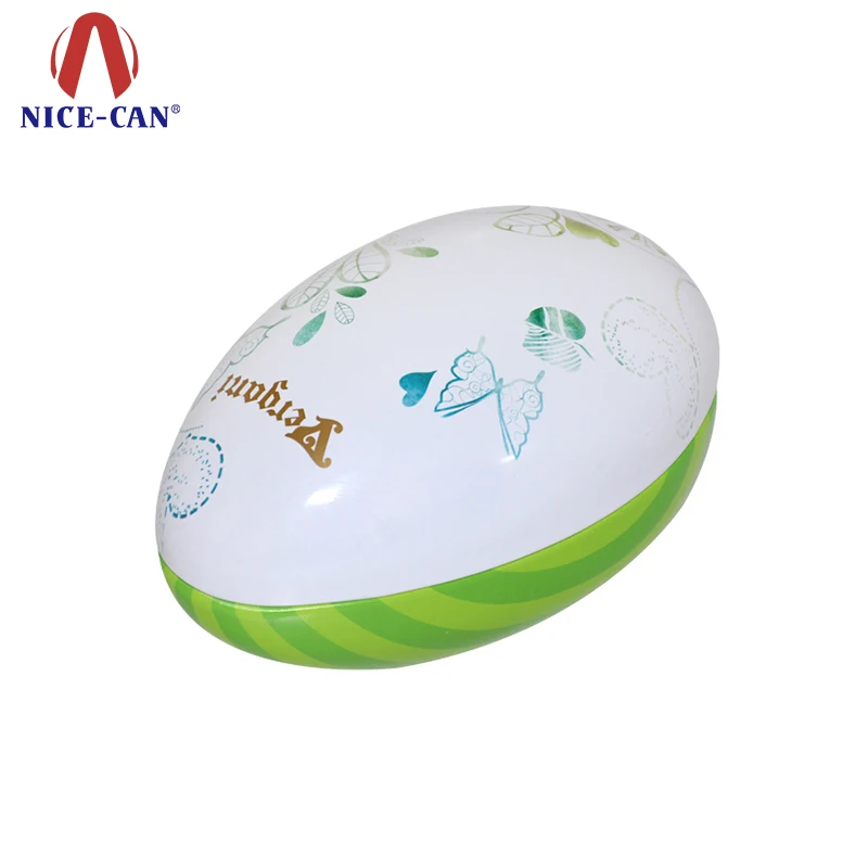 Factory Direct Easter Egg Tin Box Chocolate Candy Metal Containers Custom Egg Shaped Tin