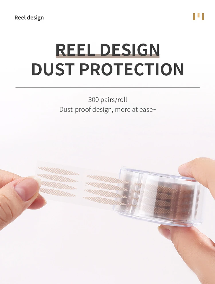 OEM custom high quality roll type 300pairs  invisible eyelid tape stickers mesh wide double eyelid tape.jpg