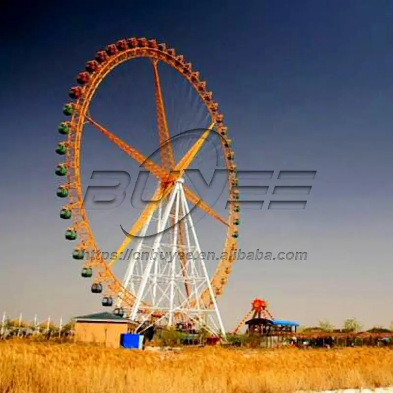 Tourist attraction adult amusement equipment family games sightseeing 88m high  ferris wheel rides for sale324 passengers electr