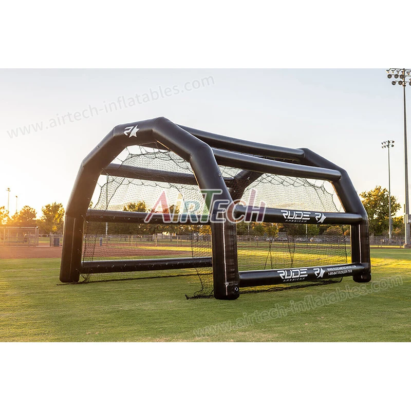Large outdoor team challenge game inflatable sport batting cage game for sale