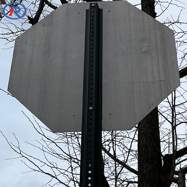 Steel Fence post / Square Sign Posts steel perforated road traffic sign post