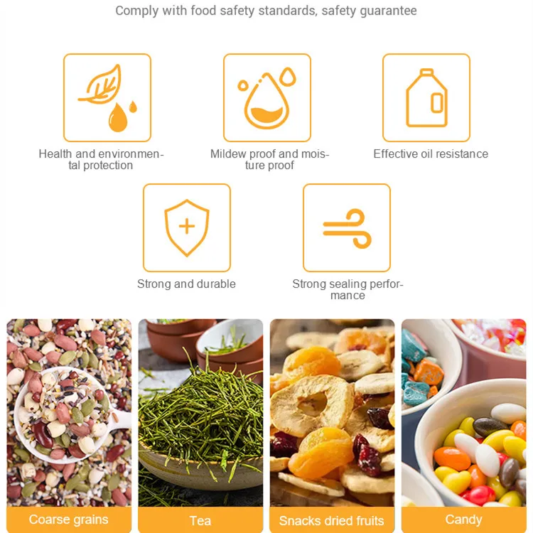 Custom printing plastic zipper zip lock bags stand up pouch for food packaging