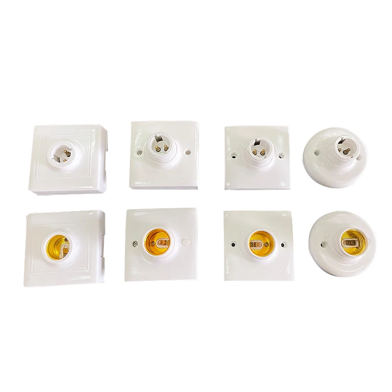 Surface Mounted Wall E27 Screw Socket Lamp Holder Ceiling High Temperature Resistance 86 Type Screw Socket Lamp