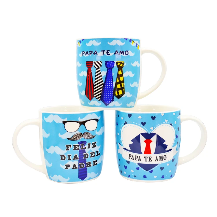 New Design Factory Direct Sale Spanish Porcelain Coffee Cup Ceramic Fathers Day Mug Gift Set