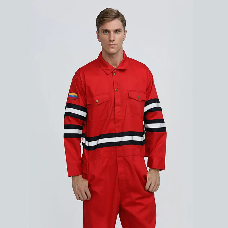 Wholesale Fire Resistant Workwear Safety Clothing Flame Retardant Reflective Hi Vis Long Sleeve Work Wear Fr Coverall