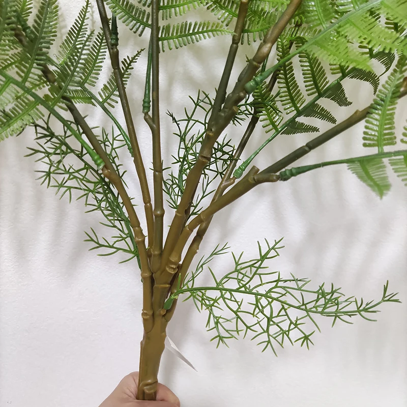 Smart Artificial Persian Fern Tree Branches Bonsai Vase Decoration Artificial Plants Hanging Artificial Greenery Bush