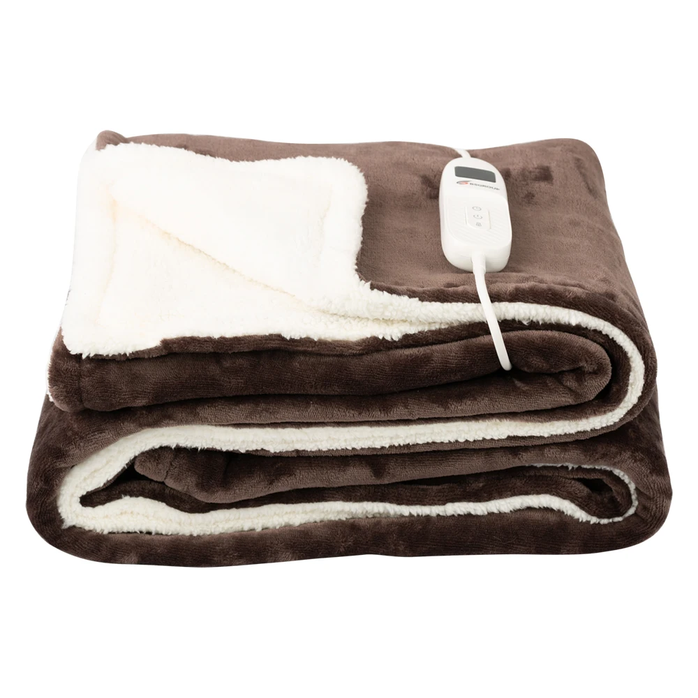 SAA King Size Flannel Heated Throw Electric Blanket For Winter