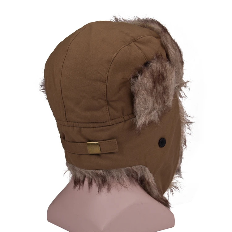 Customized Plush Earmuffs Ear Flap Winter Warm Hat And Caps