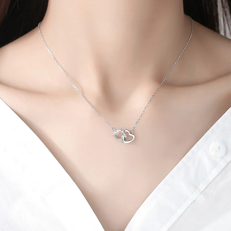 18K Gold Plated Stainless Steel Clavicle Chain Necklace Micro Zircon Charm Necklace For Women Collar De Acero Inoxidable Jewelry