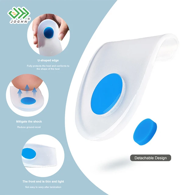 JOGHN adjust size heel liner skid classics casual high heels shoes insoles gel front pads anti slip shoe insole heel cup